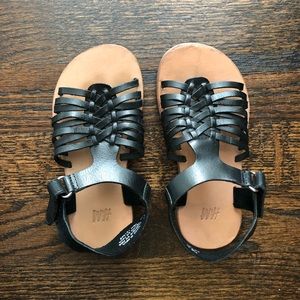 Strappy black sandals